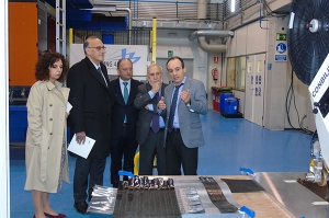 El rector de la Universidad de Vigo, Manuel Reigosa, visita las instalaciones de AIMEN Centro Tecnológico